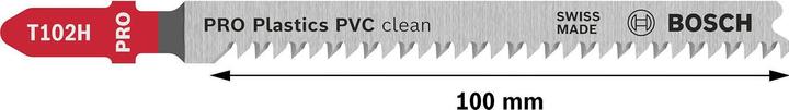 Actual product image Bosch Professional Zubehör PRO Plastics PVC clean T102H jigsaw blade, 100 mm, 5 pcs.