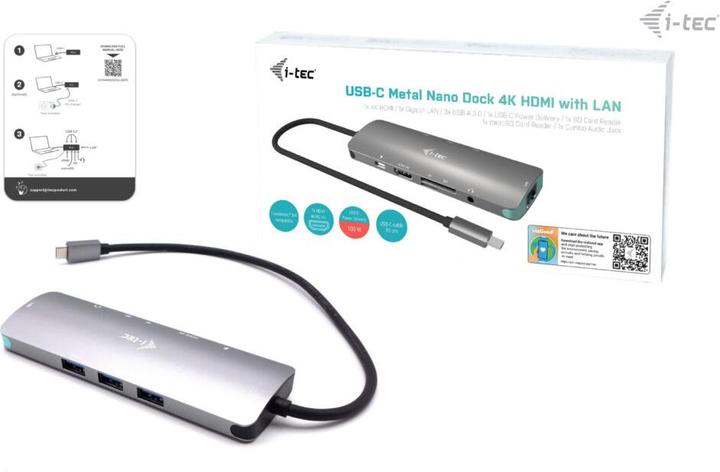 Actual product image i-tec USB-C Nano Dock (USB-C, 3 Ports)