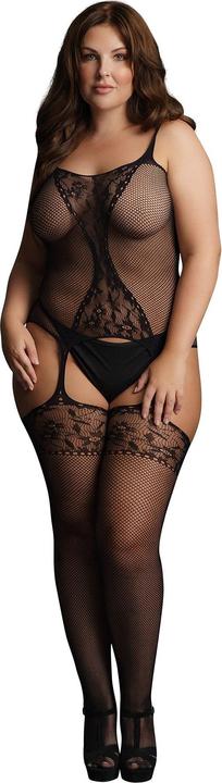 Actual product image Le Désir Fishnet and Lace Suspender Bodystocking (One size)