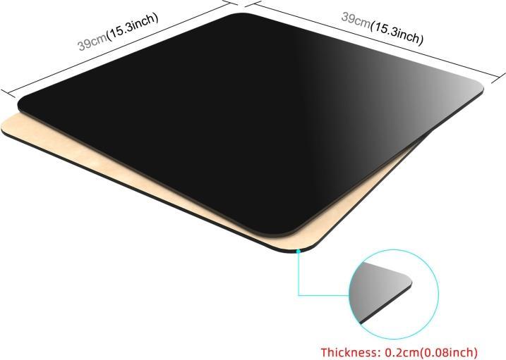 Actual product image Puluz 40cm Photography Acrylic Reflective Display Table Background Board (Black) (Further accessories)