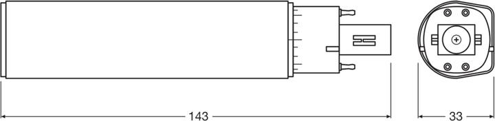 Actual product image Ledvance DULUX LED D/E18 (G24q-2, 7 W, 770 lm, 1 x, E)