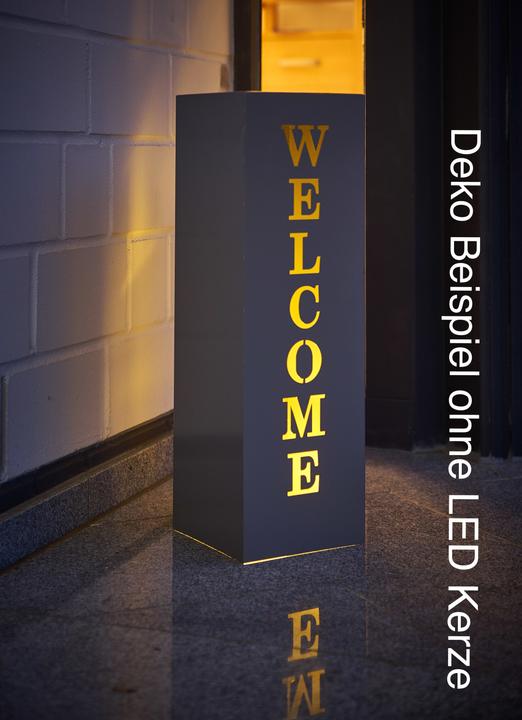 Produktbild Gartenfreude Dekoration Säule, Welcome, 16 x 16 x 50 cm