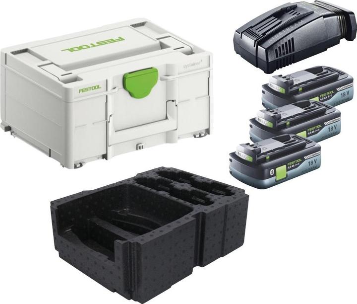 Actual product image Festool Energy set 3x BP 18 Li 4.0 Ah HPC-ASI battery pack 18V 4.0 Ah HighPower ( 3x 205034 ) + SCA 16