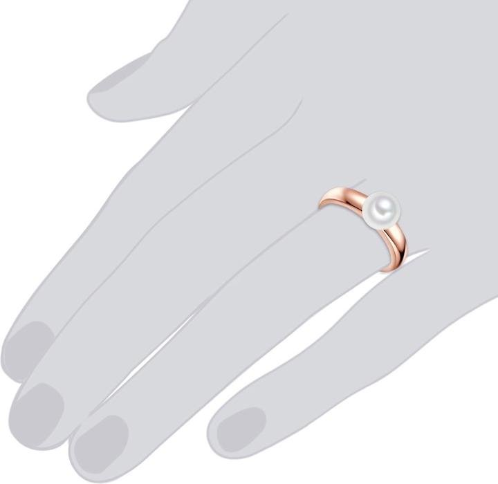 Immagine prodotto Valero Pearls Perle d'acqua dolce d'argento da donna in oro rosa - 11920 (50, 925 Argento)