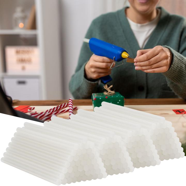 Casativo Set of 200 hot glue sticks for hot glue gun, transparent, 11 mm, 20 cm
