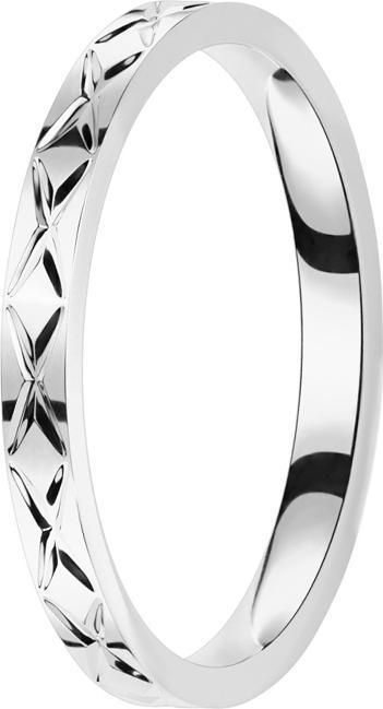 Image du produit Star Piercing Bague argent rainurée en croix (Acier chirurgical 316L)