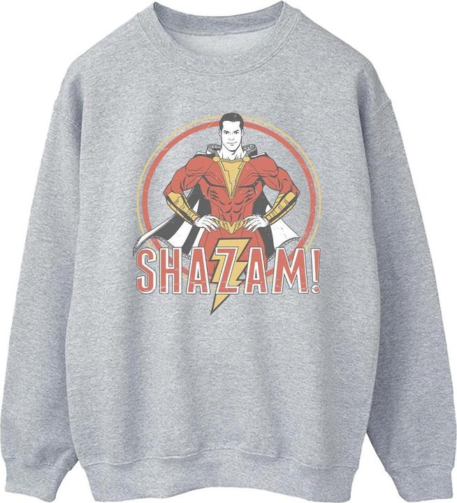 Shazam Retro Circle Distressed Sweatshirt (L)