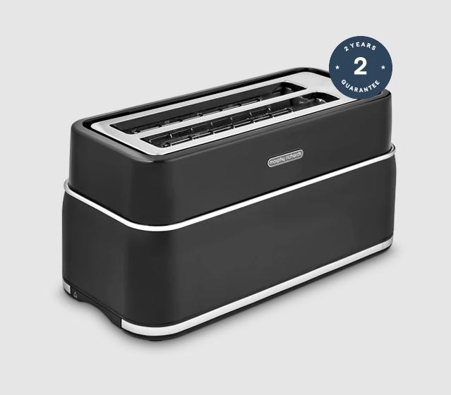 Morphy Richards 245744, 4 slice(s), Black, Buttons, Level, 1750 W