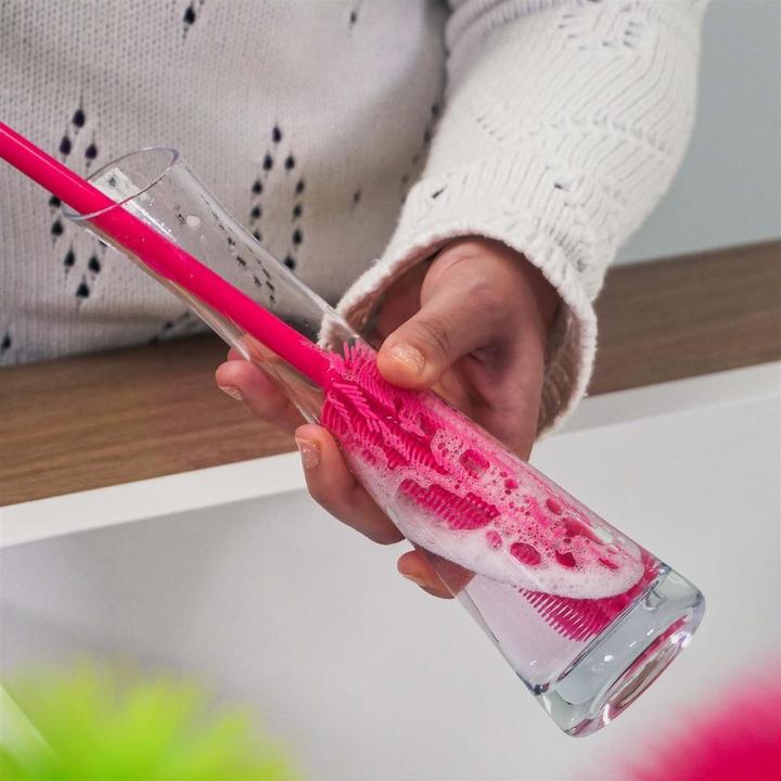 Image du produit Kochblume Brosse à bouteille Slim rose
