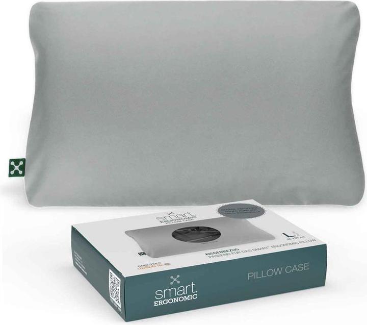 Image du produit Smartsleep Taie d'oreiller Ergonomic + XL 55 x 35 x 12 cm, Gris (Taie d'oreiller, 55 x 35 x 12 cm)