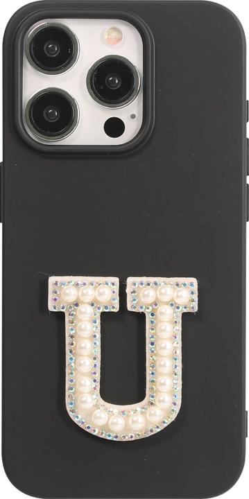 Image du produit PhoneLook Autocollant sticker pour téléphone/tablette/ordinateur brodé en 3D pearls blanc Lettre U