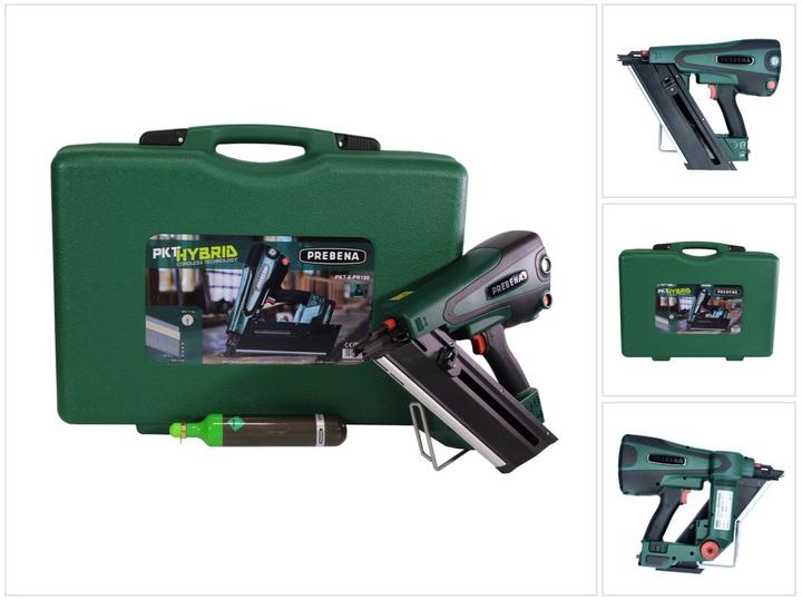 Immagine prodotto Prebena PKT-8-PR100 Chiodatrice ibrida a batteria 18 V 65 - 100 mm solo + custodia - senza batteria, senza