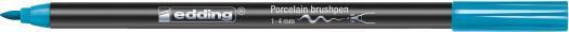 Image du produit Edding Crayon à peinture pour porcelaine Brushpen (Bleu clair, 4 mm, 1 x)