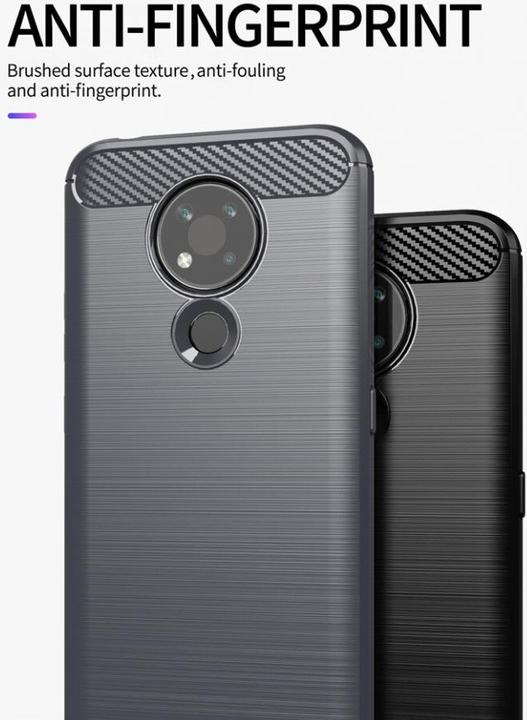 Actual product image Screenguard Nokia 3.4 Cover Carbon Brushed Soft TPU (Nokia 3.4)
