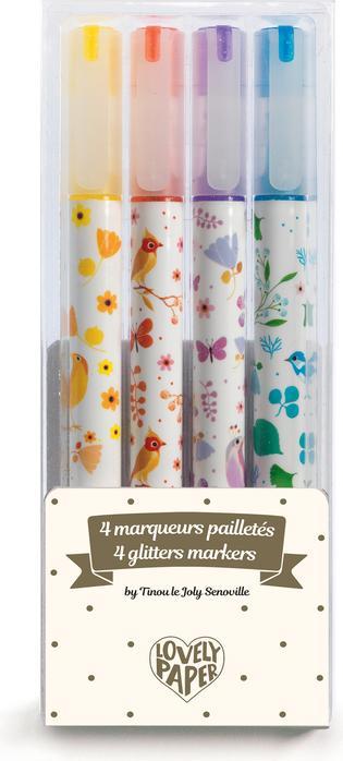Actual product image Djeco Marker Glitzer Tinou (Multicoloured, 4 x)