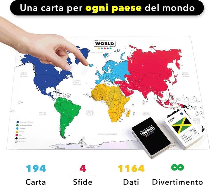 Actual product image The World Game Gioco di Carte Geografia (Italian)