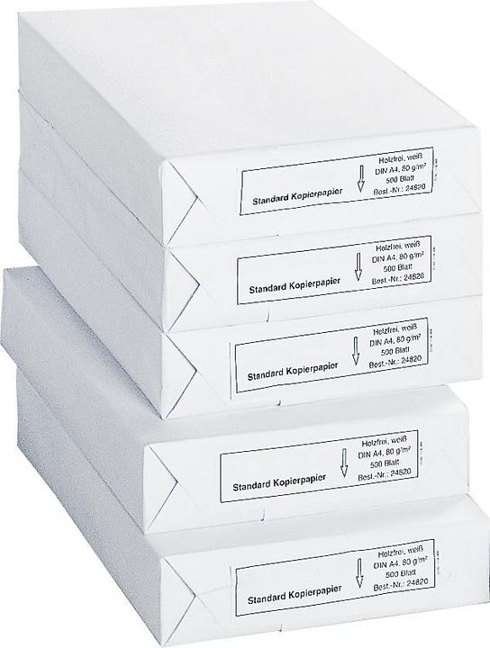 Schäfer Shop Kopierpapier Standard, DIN A4, 80 75g/m², weiss, versch. VE (80 g/m², 2500 x, A4)