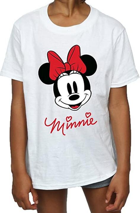 Actual product image Disney Girls Minnie Mouse Face Cotton T-Shirt (140, 146)