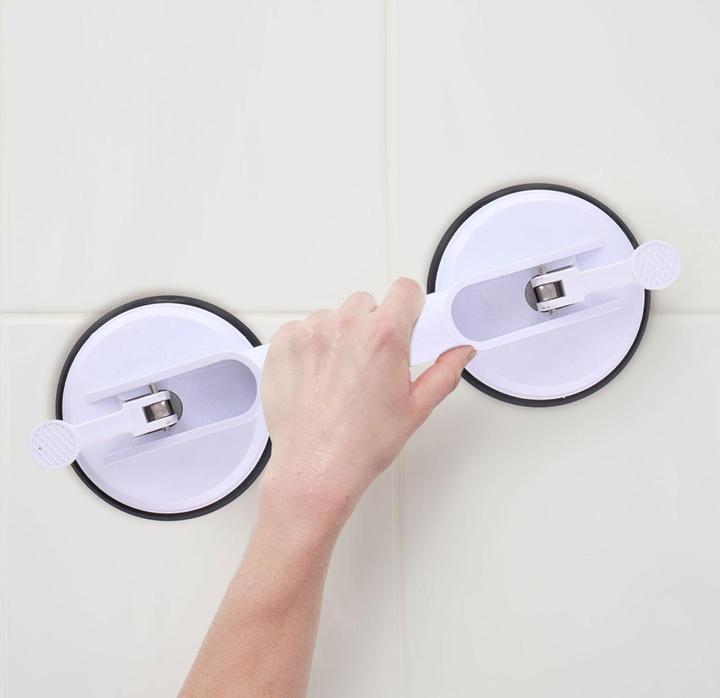 Actual product image Vivamore Set of 2 grab rails with suction cup mounting for shower, toilet and bath, 33 cm