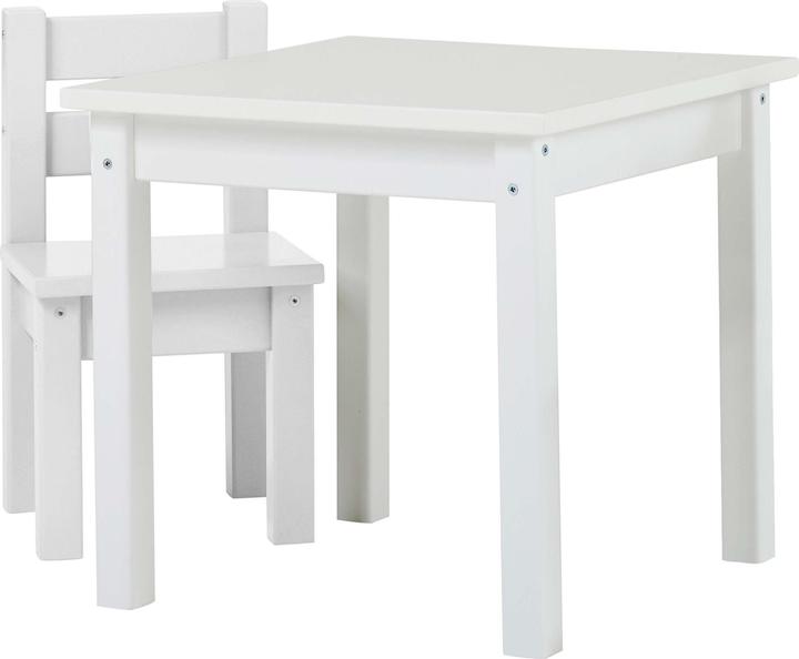 Actual product image Hoppekids MADS children's set 1 table/1 chair, White (Child seating group)