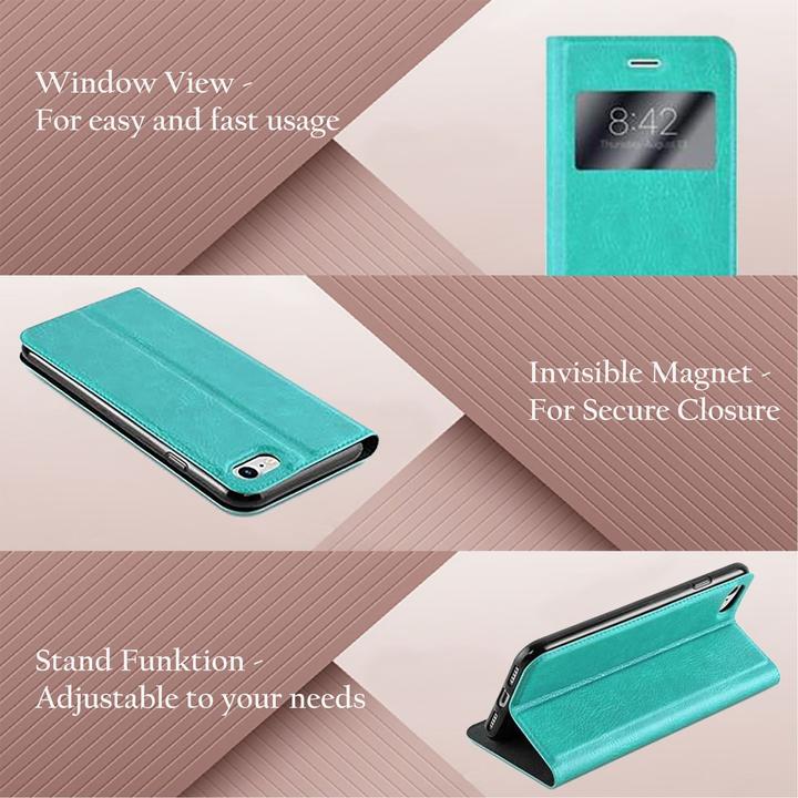 Produktbild Cadorabo Book mit View Doppelfenster Cover (Apple iPhone 7, Apple iPhone 8, Apple iPhone SE (2nd Gen), Apple iPhone SE (3rd Gen))