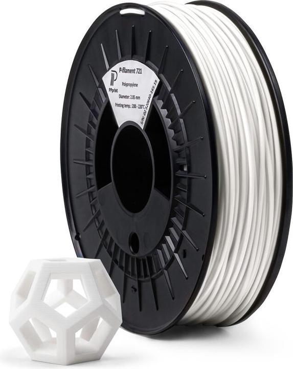 Produktbild PPprint Filament P-721 white 0.6kg 1.75mm (PP, 1.75 mm, 600 g, Weiss)