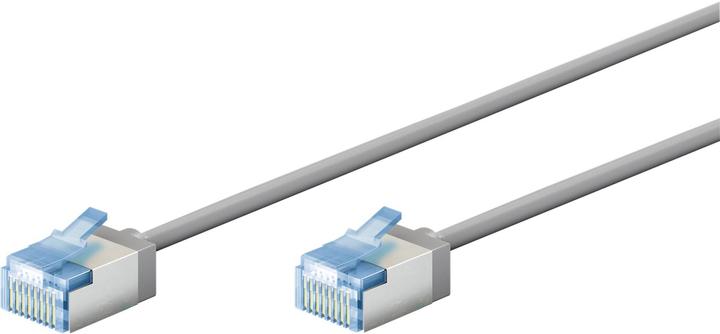 Produktbild Goobay Ultraflexibles CAT 6A Patchkabel, slim, U/FTP, grau (U/FTP, CAT6a, 1 m)