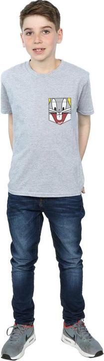 Actual product image Looney Tunes Boys Bugs Bunny Face Faux Pocket T-Shirt (128)