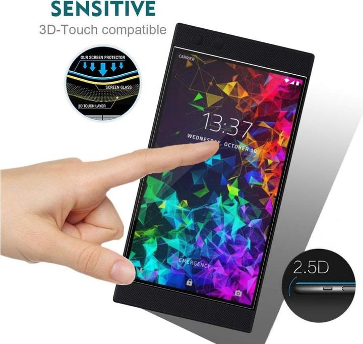 Produktbild Screenguard Razer Phone 2 Panzerglas Schutzfolie Case Friendly Design (1 Stück, Razer Phone 2)