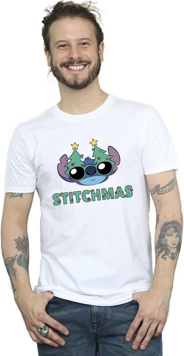 Actual product image Disney Mens Lilo & Stitch Stitchmas Glasses T-Shirt (3XL)