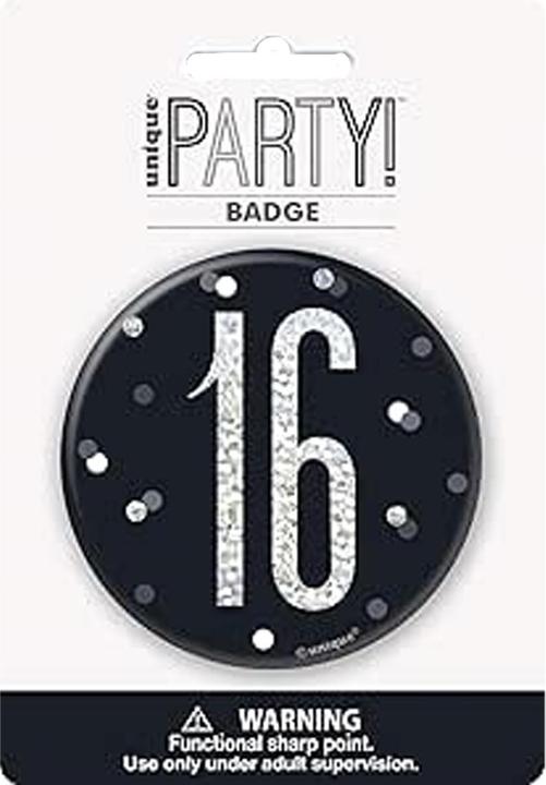 Produktbild Unique Party Prismatisch Abzeichen 16. Geburtstag