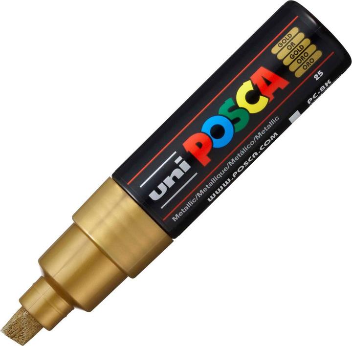 Actual product image Posca Marker PC-8K wedge tip (Gold, 8 mm, 1 x)