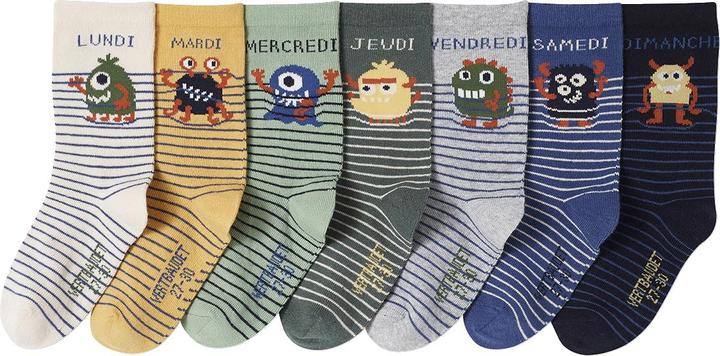 Produktbild Vertbaudet 7er-Pack Jungen Socken mit Monster (7er Pack, 27, 30)