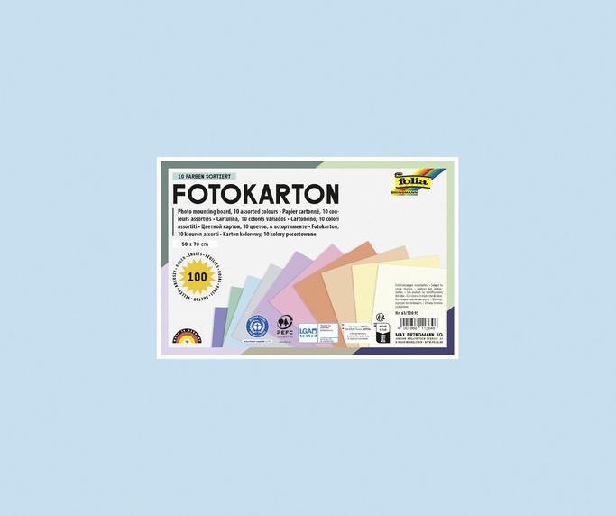 Actual product image Folia Photo cardboard PASTELL, 500 x 700 mm, 300 g/sqm (300 g/m², 100 x)