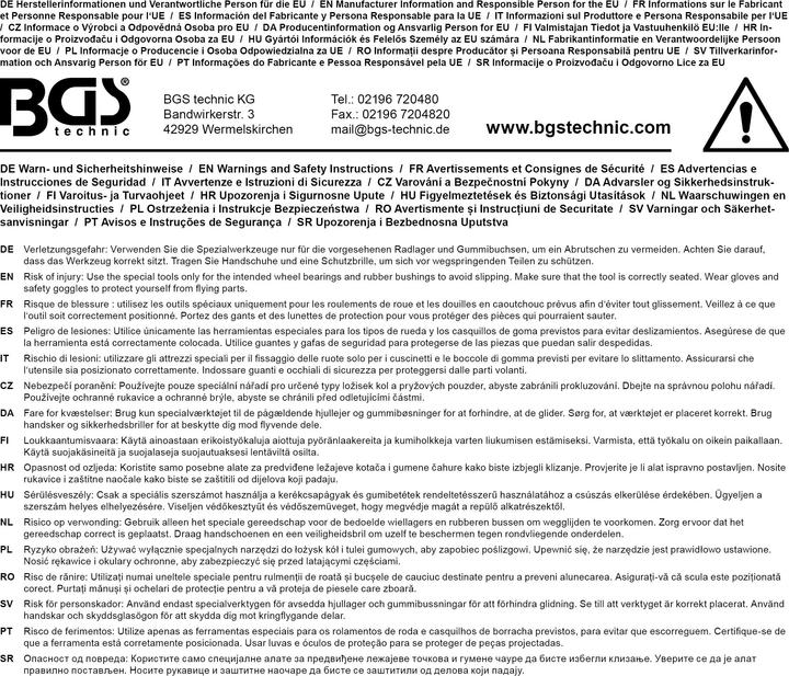 Produktbild BGS Radlager-Werkzeug-Satz für VAG