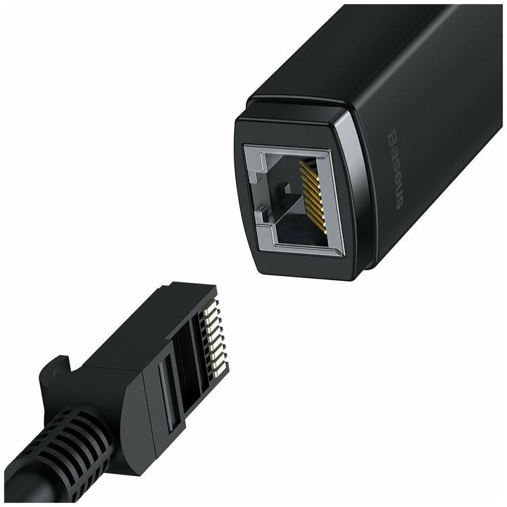 Produktbild Baseus Lite Series Ethernet Adapter Type-C to RJ45 LAN Port (100Mbps) Black (USB-C, RJ45 (1x))