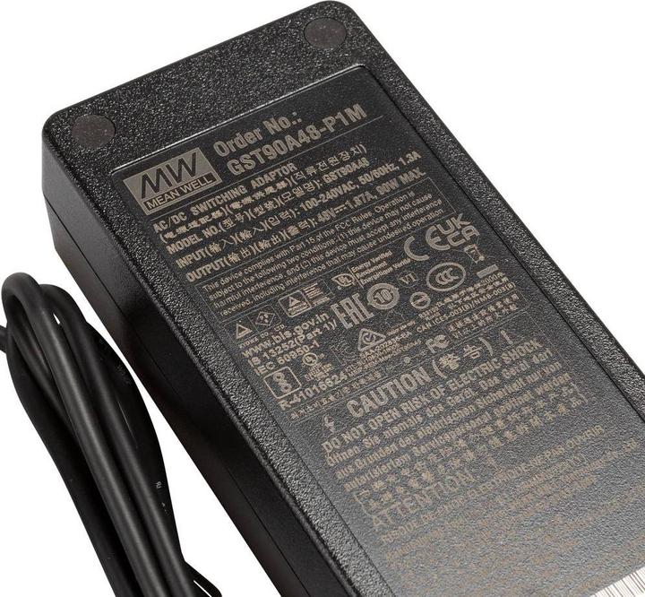 Actual product image MeanWell Power Adapter Desk Top C14 48V ErP 90W