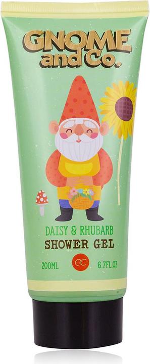 Accentra Duschgel GNOME & CO. in Tube, 200ml, Duft: Daisy & Rhubarb, Farbe: hellgrün/rot/weiss, VE 6/24 (200 ml)