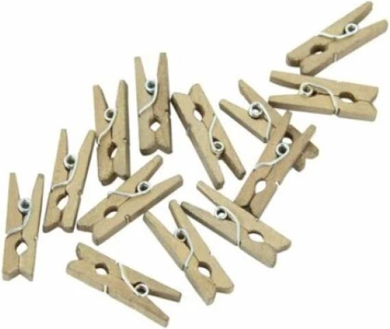 Immagine prodotto Fiesta Mini mollette in legno - oro - 24 pezzi
