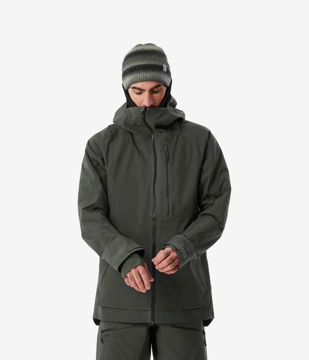 Actual product image Wedze Men's ski jacket warm and breathable - FR500 dark green (XL)