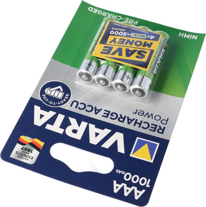 Productafbeelding Varta Accu Power opladen (4 Pcs., AAA, 1000 mAh)