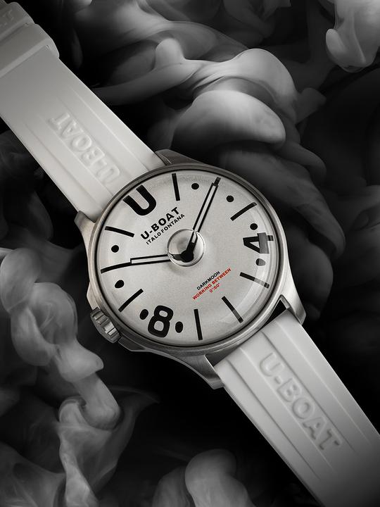 Immagine prodotto U-Boat 9542 Orologio da uomo Darkmoon White SS 44mm 5ATM (Orologio da polso analogico, 44 mm)