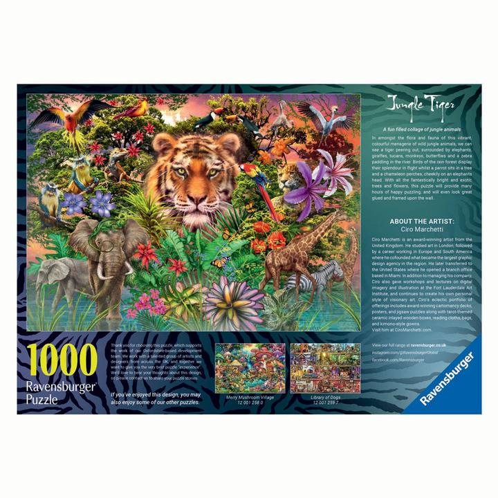 Immagine prodotto Ravensburger Puzzle 1000 Tiger im Garten (1000 pezzi)