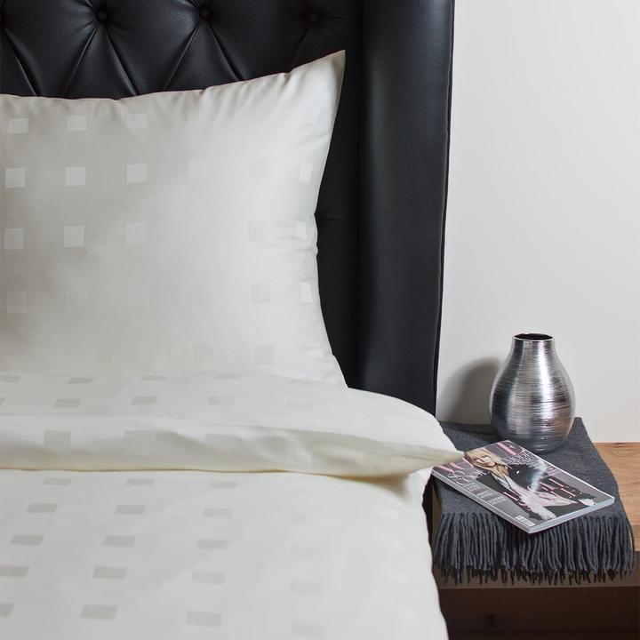 Produktbild Hefel Tencel™ Bettwäsche Classic Würfel elfenbein (Bettwäsche Set, 200 x 220 cm)