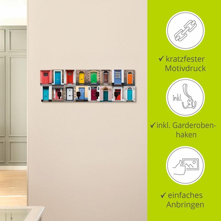 Produktbild Artland Fotocollage von 32 bunten Haustüren