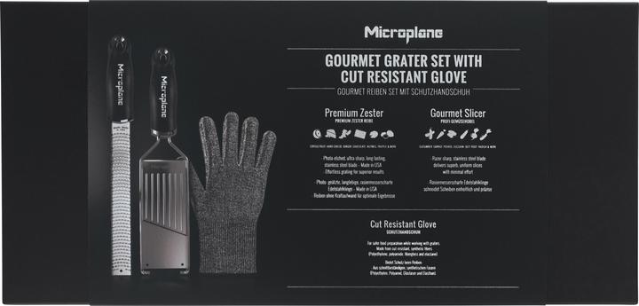Actual product image Microplane Gourmet Rasp Set with Protective Glove