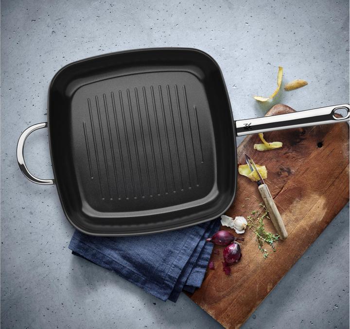Produktbild WMF Edelstahlpfanne Grillpfanne 28cm Pfanne Induktion Durado beschichtet (28 cm, Grillpfanne, Edelstahl)