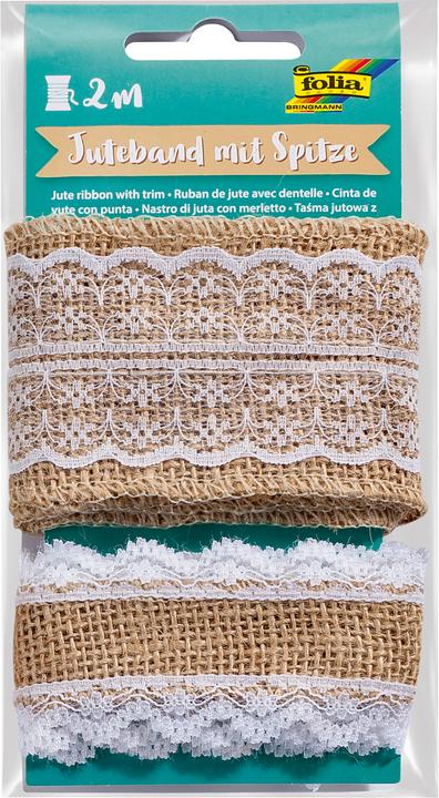 Produktbild Folia Juteband mit Spitze