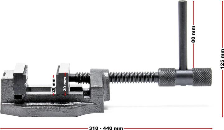 Produktbild Wiltec Maschinenschraubstock 150mm Schraubstock Werkstatt Bohrmaschinenschraubstock (150 mm)