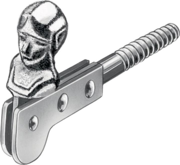 Produktbild Vormann Fensterladenfeststeller Länge 120 mm Stahl blau verzinkt mit Frauenkopf, zum Einschrauben (1 Stk.)